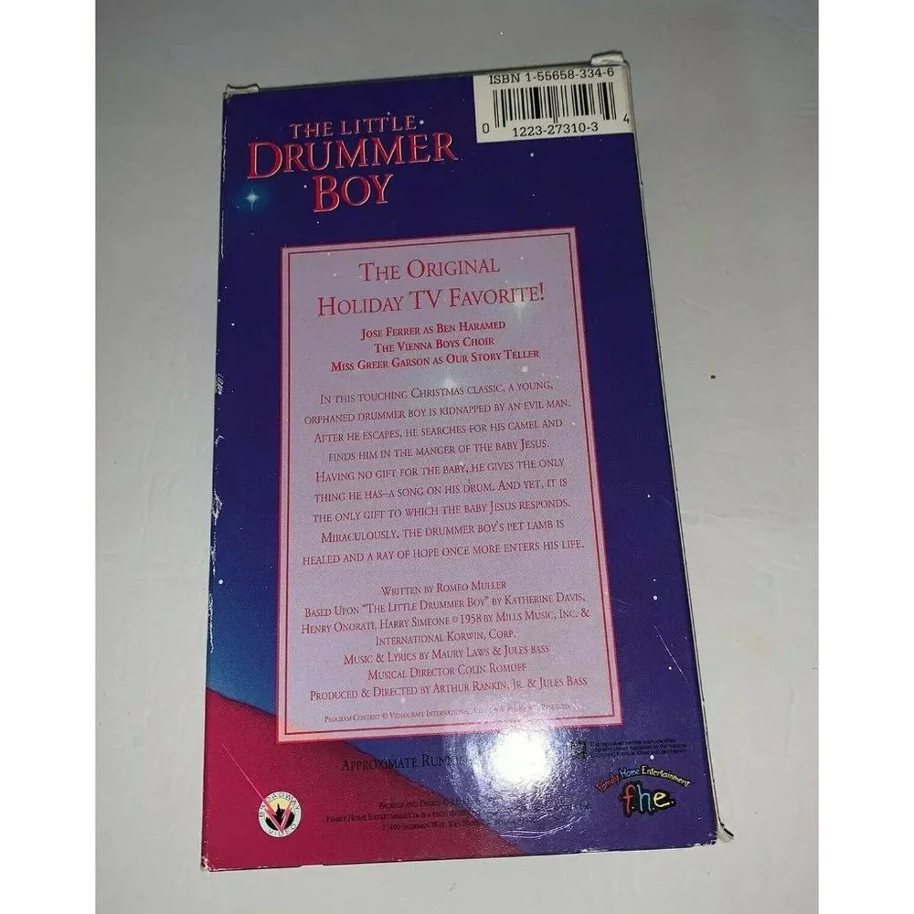 The Little Drummer Boy VHS 1993 Christmas Classics Series Children's Video Tape